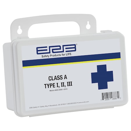 Deltaplus First Aid Kit, 2015 Unitized, Class A, Type I, II, III, Plastic Case 29960